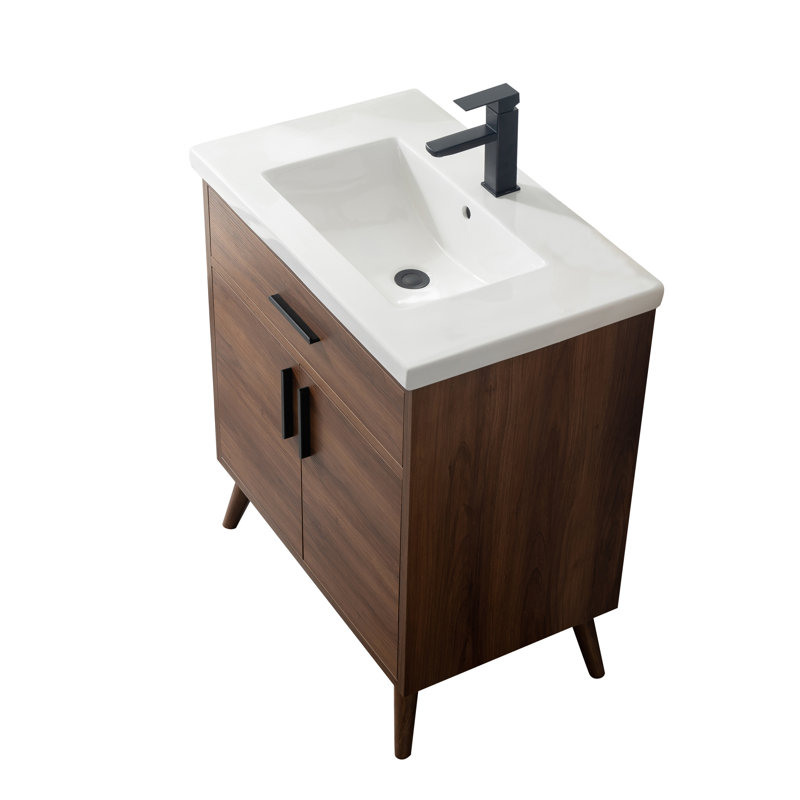 Mercury Row® Binford 30'' Freestanding Single Bathroom Vanity with
